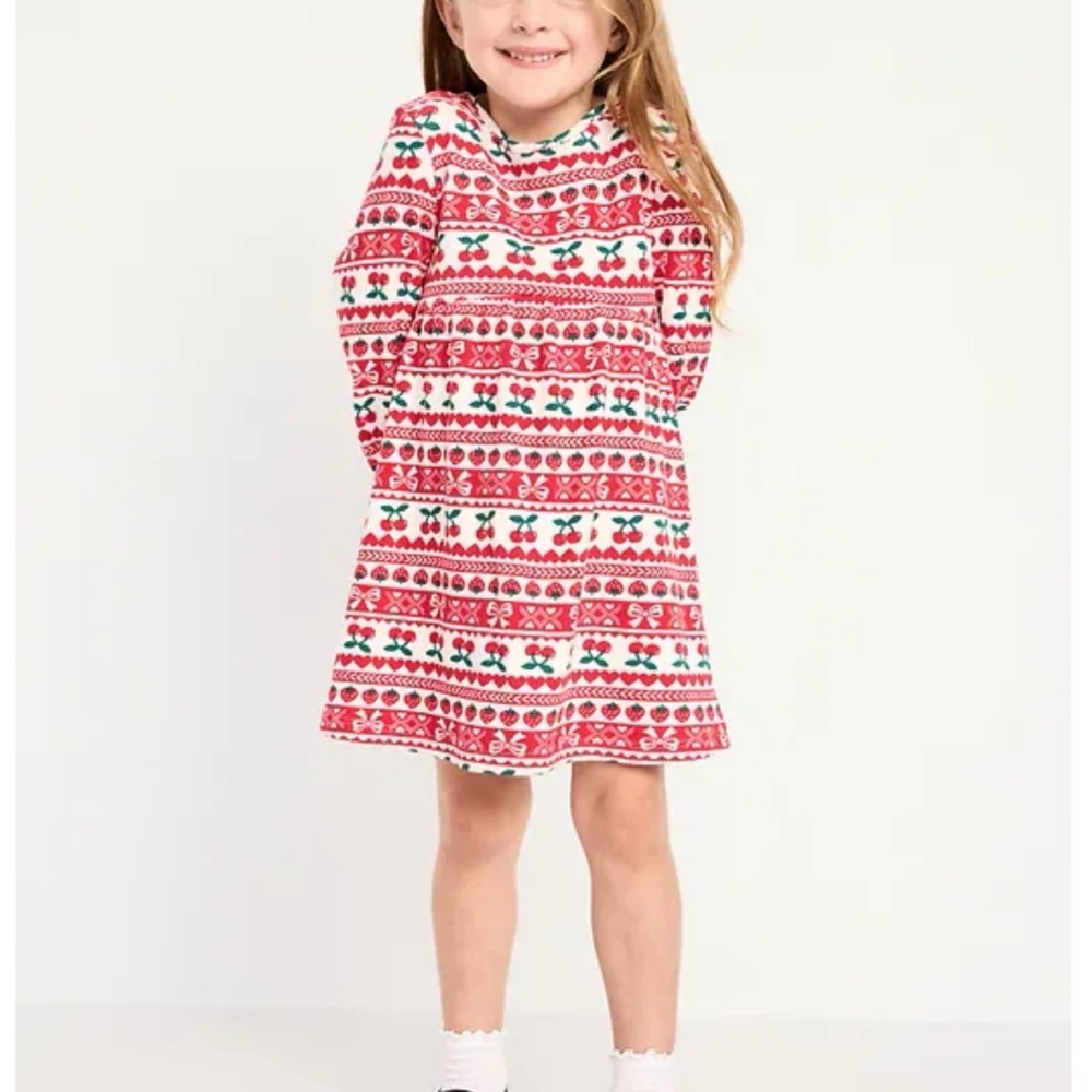 Old Navy Red, 🍒 ❤️🎀 Cherry/Heart/Bow Knit Dress